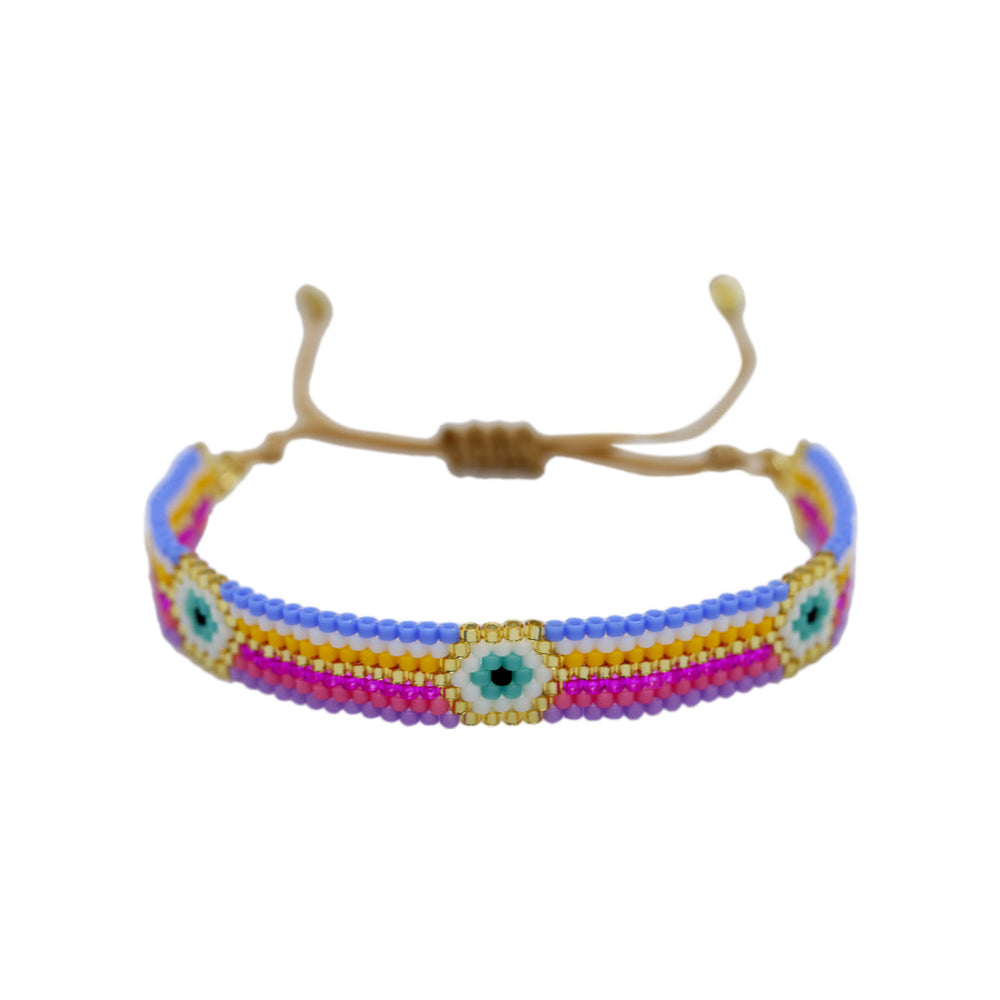 Evil Eyes Colorful Beads Bracelet | You & Eye