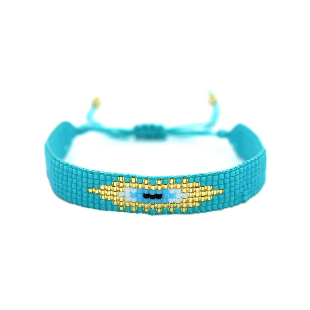 Evil Eye Turquoise Beads Bracelet | You & Eye