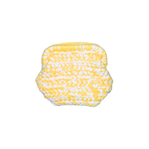 You & Eye Yellow Crochet Clutch Bag with Snap Closure | You & Eye