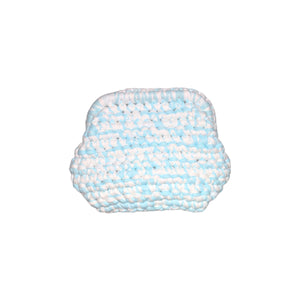 You & Eye Light Blue Crochet Clutch Bag with Snap Closure | You & Eye