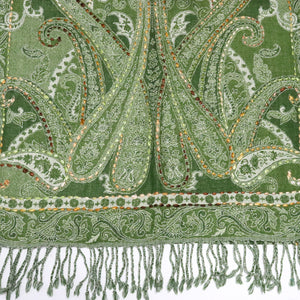 Buy You & Eye Green Paisley Weave Shawl Online for Women | Free 3-Hour Delivery in Dubai | You & Eye UAE