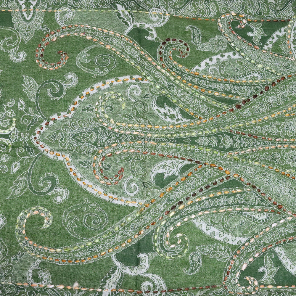 Buy You & Eye Green Paisley Weave Shawl Online for Women | Free 3-Hour Delivery in Dubai | You & Eye UAE