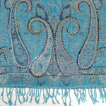 Buy You & Eye Light Blue Classic Pattern Weave Shawl Online for Women | Free 3-Hour Delivery in Dubai | You & Eye UAE