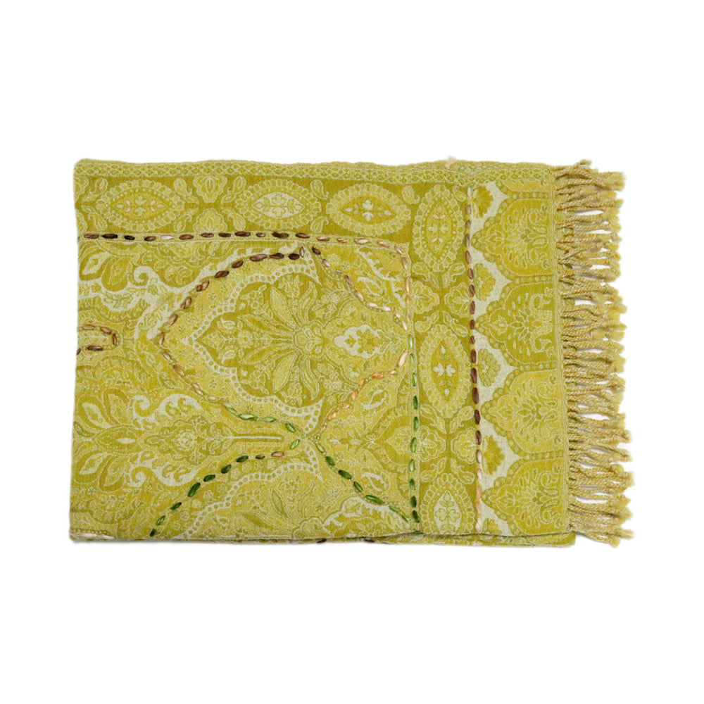 Buy You & Eye Yellow Classic Pattern Weave Shawl Online for Women | Free 3-Hour Delivery in Dubai | You & Eye UAE