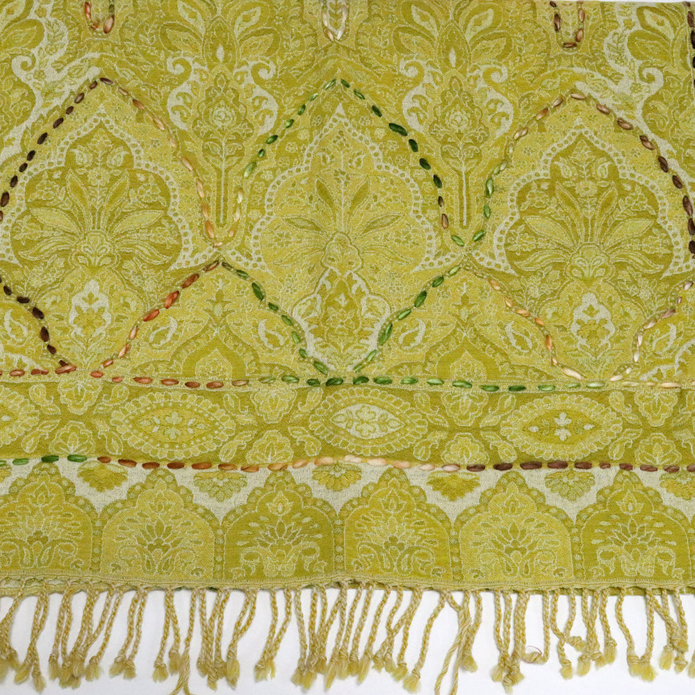 Buy You & Eye Yellow Classic Pattern Weave Shawl Online for Women | Free 3-Hour Delivery in Dubai | You & Eye UAE