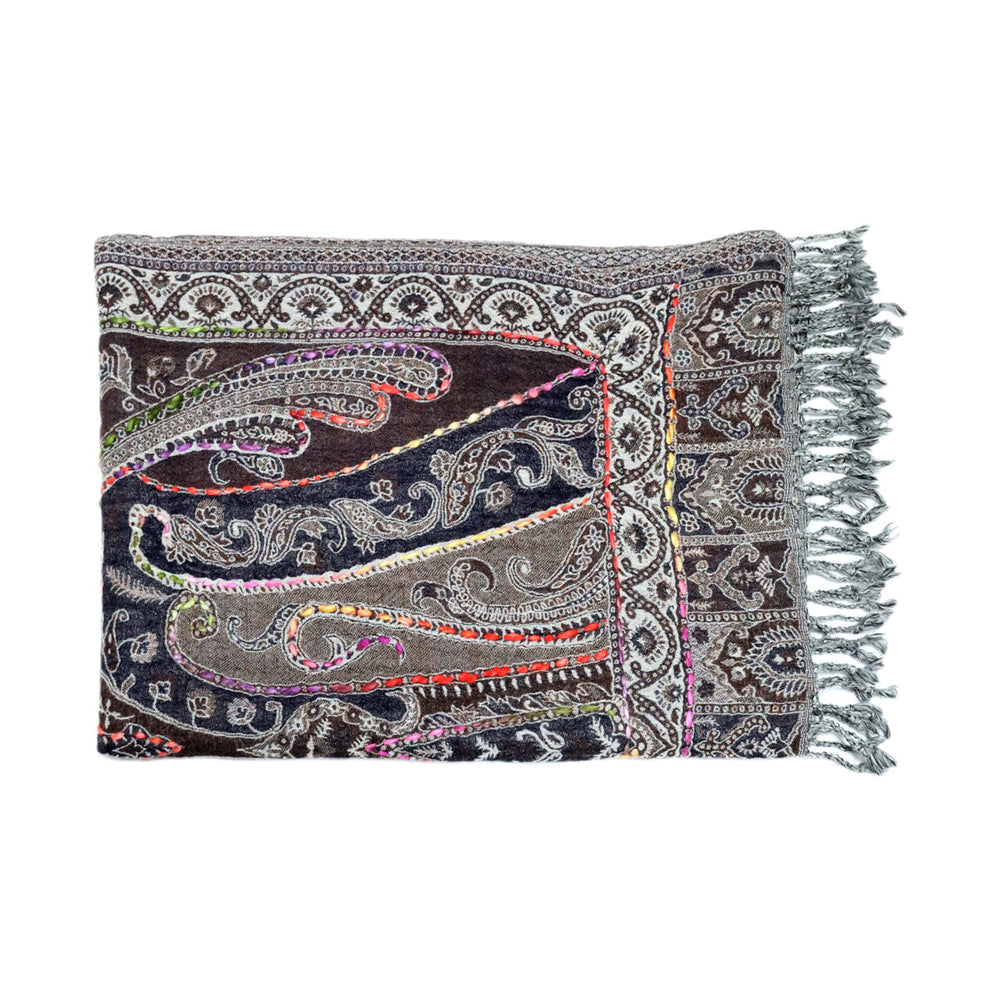 Buy You & Eye Brown Classic Pattern Weave Shawl Online for Women | Free 3-Hour Delivery in Dubai | You & Eye UAE