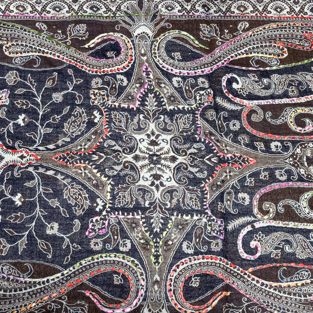Buy You & Eye Brown Classic Pattern Weave Shawl Online for Women | Free 3-Hour Delivery in Dubai | You & Eye UAE