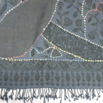 Buy You & Eye Smoky Blue Floral Weave Shawl Online for Women | Free 3-Hour Delivery in Dubai | You & Eye UAE