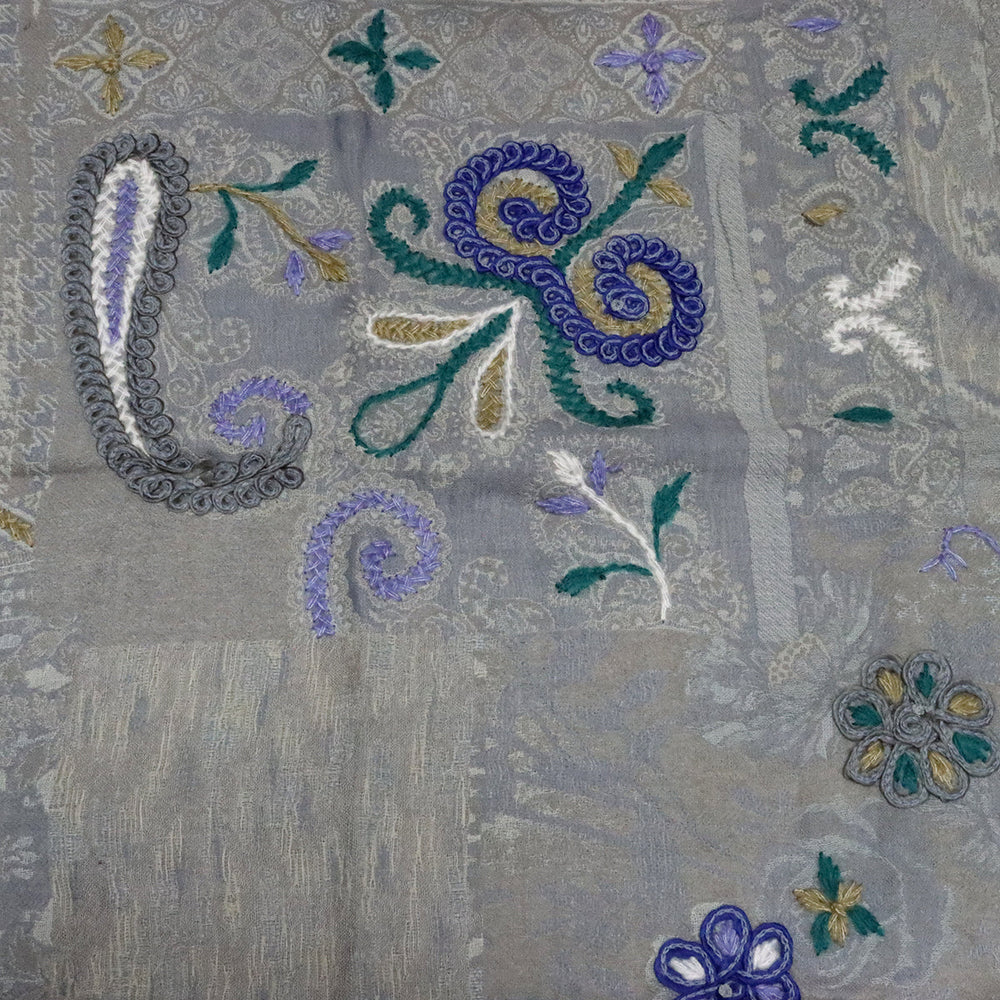 Buy You & Eye Blue and Grey Paisley Weave Shawl Online for Women | Free 3-Hour Delivery in Dubai | You & Eye UAE