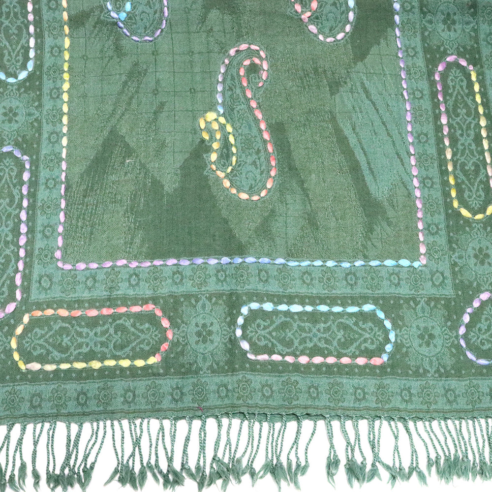 Buy You & Eye Dark Green Paisley Weave Shawl Online for Women | Free 3-Hour Delivery in Dubai | You & Eye UAE