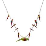 Buy You & Eye Wooden Green Parrot White Beaded Necklace Online for Women | Free 3-Hour Delivery in Dubai | You & Eye UAE