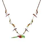 Buy You & Eye Wooden Green Parrot Brown Beaded Necklace Online for Women | Free 3-Hour Delivery in Dubai | You & Eye UAE