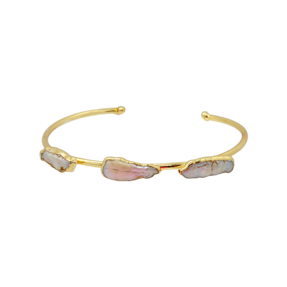 Buy You & Eye 3 Baroque Pearl Cuff Bracelet Online for Women | Free 3-Hour Delivery in Dubai | You & Eye UAE