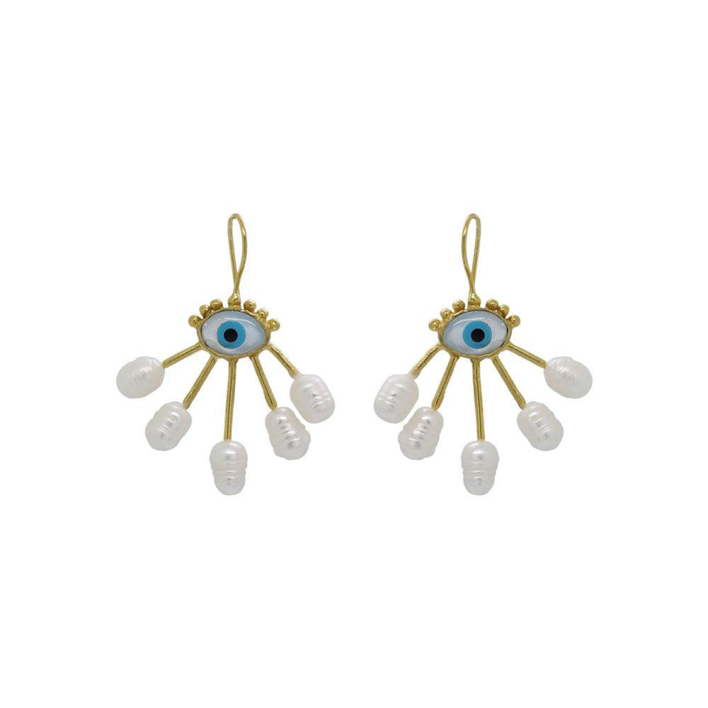 Buy You & Eye Pearl Ray Eye Earring Online for Women | Free 3-Hour Delivery in Dubai | You & Eye UAE