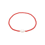 Pearl Red Beads Bracelet | You & Eye