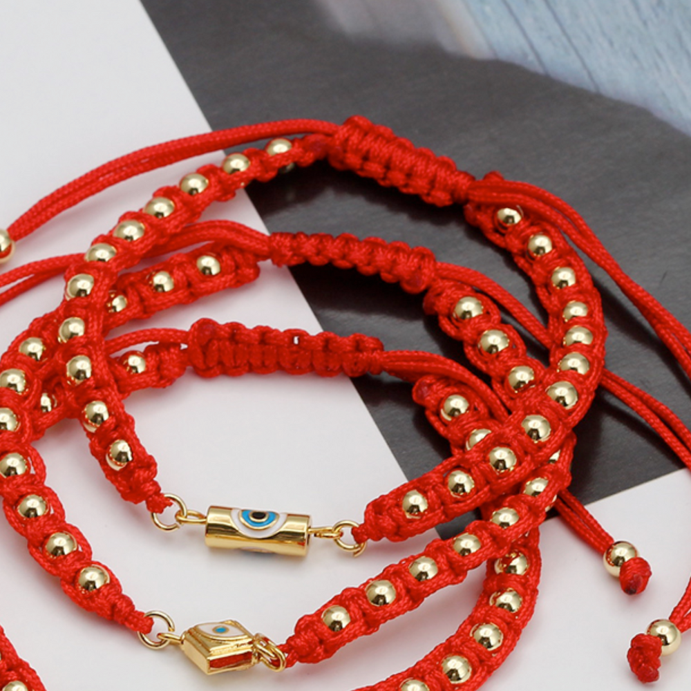 Evil Eye Beads Red Rope Bracelet | You & Eye