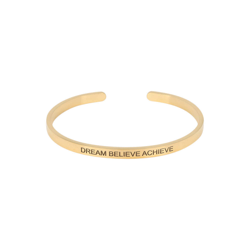 Dream Believe Achieve Mantra Cuff Bracelet | You & Eye