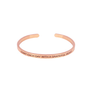 Start Each Day Mantra Cuff Bracelet | You & Eye