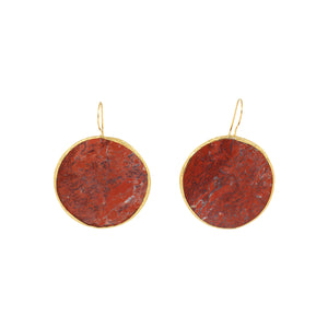 
                
                    Load image into Gallery viewer, Red Stone Drop Earrings | You &amp;amp; Eye
                
            
