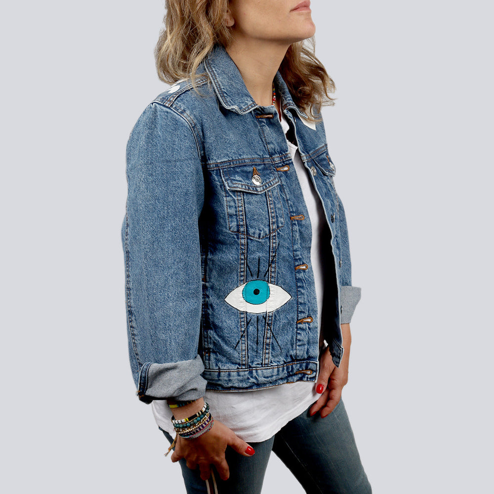 
                
                    Load image into Gallery viewer, Love Wins Denim Jacket | You &amp;amp; Eye
                
            