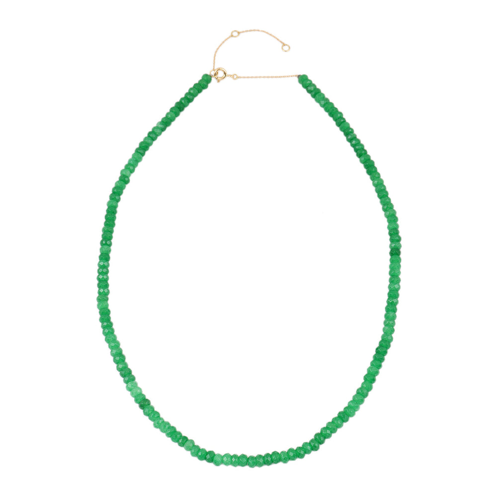 18k Gold Faceted Green Quartz Beads Choker | You & Eye