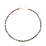 18k Gold Multicolor Round Tourmaline Beads Choker | You & Eye