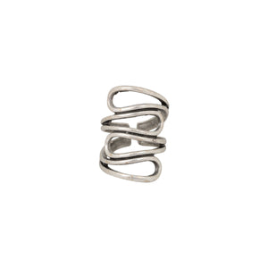 Layered Wavy Wire Silver Tribal Ring | You & Eye